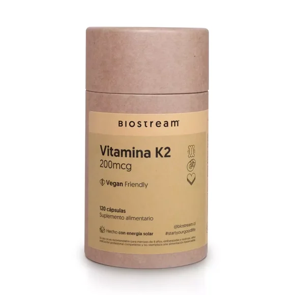 Vitamina K2 200mcg - 120 Caps | Biostream