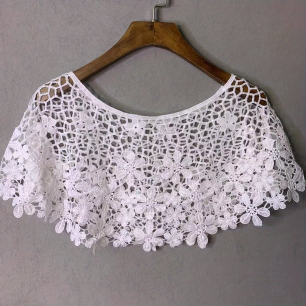Elegant Flower Hollow Out Shawl: A Breathable Casual Cape for Parties, Weddings, and More!
