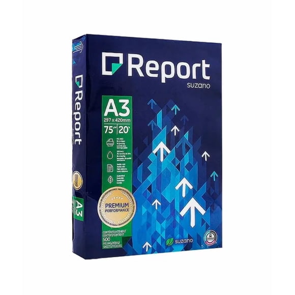 Resma De Papel Blanco Tamaño A3 75 Gramos Report Premium Blanco