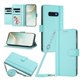 thumbnail image 1 of Funda Cartera de Cuero Sintético para Samsung Galaxy S10E, Verde Claro, 1 of 6