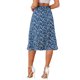 thumbnail image 3 of INSPIRE CHIC Faldas Midi de Mujer Cintura Elástica Campesina A-Line Faldas Florales Ditsy Azul XL, 3 of 6
