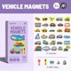 thumbnail image 2 of Set Imanes Magnéticos Medios De Transporte Mideer, 2 of 6