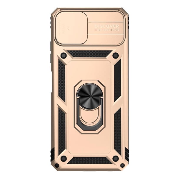 Funda Resistente Anillo Soporte Samsung Galaxy A22 5G Privacidad Cámara Montaje Magnético Oro