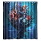 thumbnail image 1 of Cortina de ducha con diseño de sirena vintage, juego de cortinas de baño con ganchos, tamaño 66 x 72 pulgadas, 1 of 3