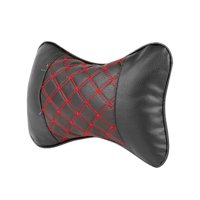 Ioensy - Coche Cuello Almohada Suave Pu Cuero Cómodo Moda Para Conducir Niños Negro