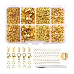 Bothyi - Hallazgos De Joyería Broches De Langosta Doblar Sobre Extremos De Cordón Para Suministros De Reparación Aureate