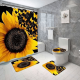thumbnail image 1 of Set Juego De Baño 4 Piezas Con Cortina Deco Hogar Completo, 1 of 6