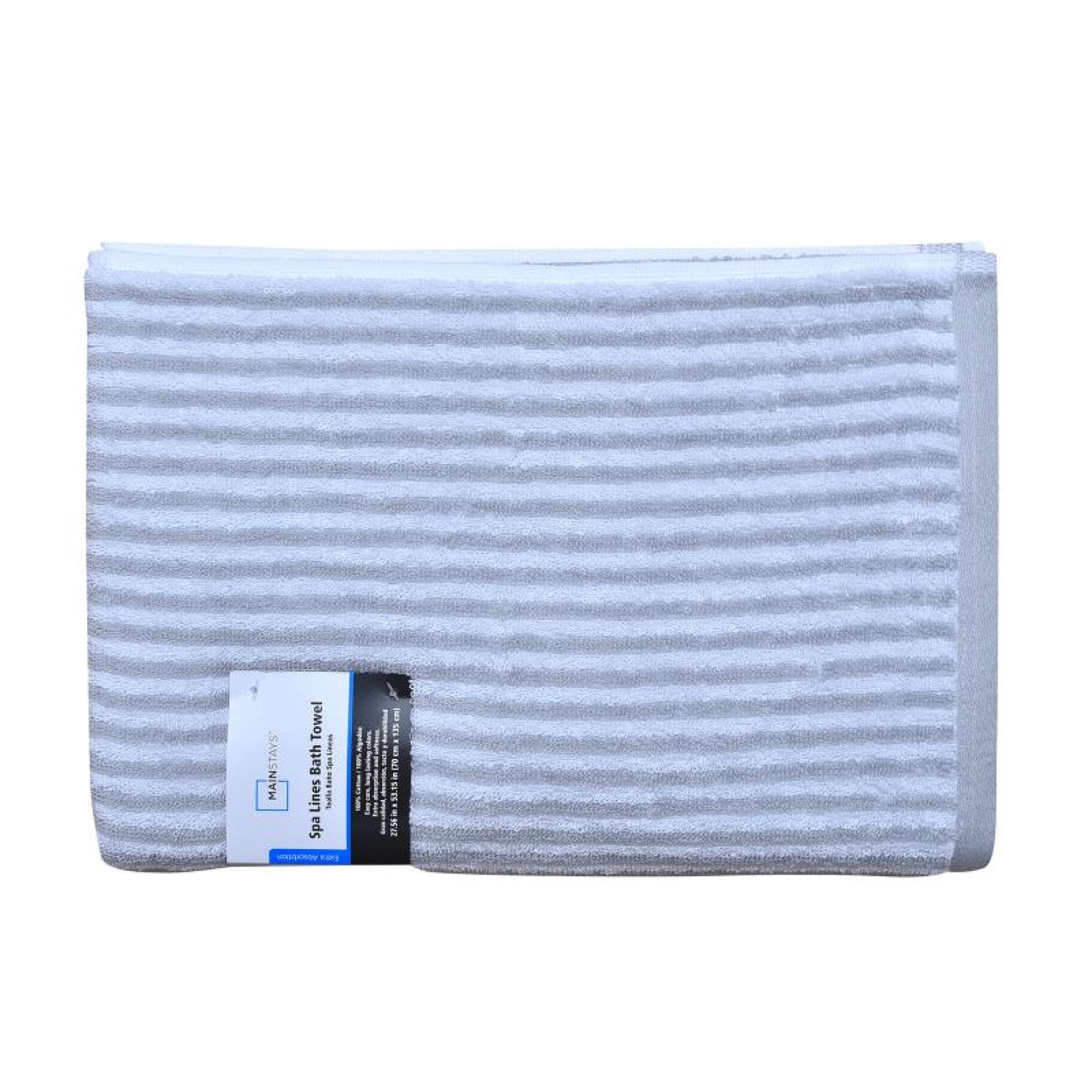 Toalla de Baño Spa Lineas Gris 70x135cm 100% Algodón