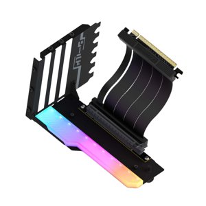 Magideal - Soporte Vertical Para Tarjeta Gráfica, Soporte Para Gpu, Soporte Para Tarjeta Gráfica, Soporte De Montaje Para Gpu, Fácil Instalación, Ángulo De 90 Negro Con Luz