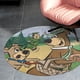 thumbnail image 4 of El Show de Oso Yogi Alfombra Redonda de Felpa Coral, Antideslizante, No Desprende Pelusas, Lavable y Duradera para Salón, Dormitorio y Habitación de Niños 60cm, 4 of 6