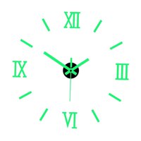 Magideal - Relojes De Cuarzo Diy Que No Hacen Tictac Que Brillan En La Oscuridad Reloj De Pared Luminoso Silencioso Moderno Pegatinas Para El Baño Del Hotel Sala