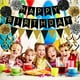 thumbnail image 2 of Set, Black Golden Birthday Party Decorations Birthday Banner Spiral Hanging Decorations Birthday Party Paper Flower Ball Theme Arrangement Supplies Party Holiday Decorations Kit, 2 of 2