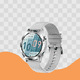 thumbnail image 5 of Reloj inteligente, notificaciones, WhatsApp, Messenger, respuestas a redes sociales, llamadas Bluetooth, fondo de pantalla intercambiable, plata, deportivo, frecuencia cardíaca, aleación, IPS, música., 5 of 5
