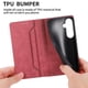 thumbnail image 3 of Funda tipo cartera con bloqueo RFID para Samsung Galaxy S26 Plus Con tapa abatible, portatarjetas, cierre magnético, TPU y soporte Rojo, 3 of 6