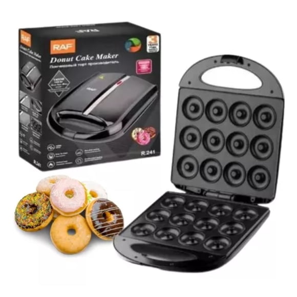 Maquina Para Mini Donas 12 pcs Postres Donuts Antiadherente Color Negro