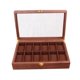 thumbnail image 3 of Caja De Reloj Expositor De Madera Organizador 10 Ranuras Nogal Madera, 3 of 5