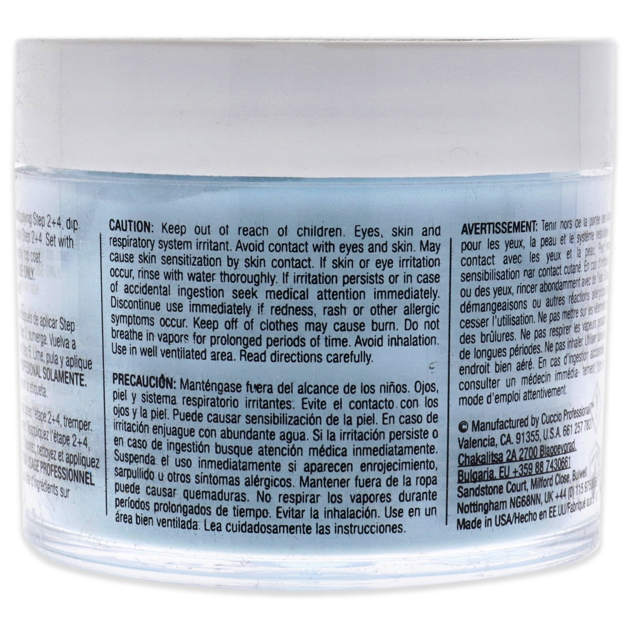 Cuccio Colour - Sistema De Salsa De Color De Uñas De Esmalte En Polvo Profesional - Sorbete De Arándanos De Para Es - Polvo De Uñas