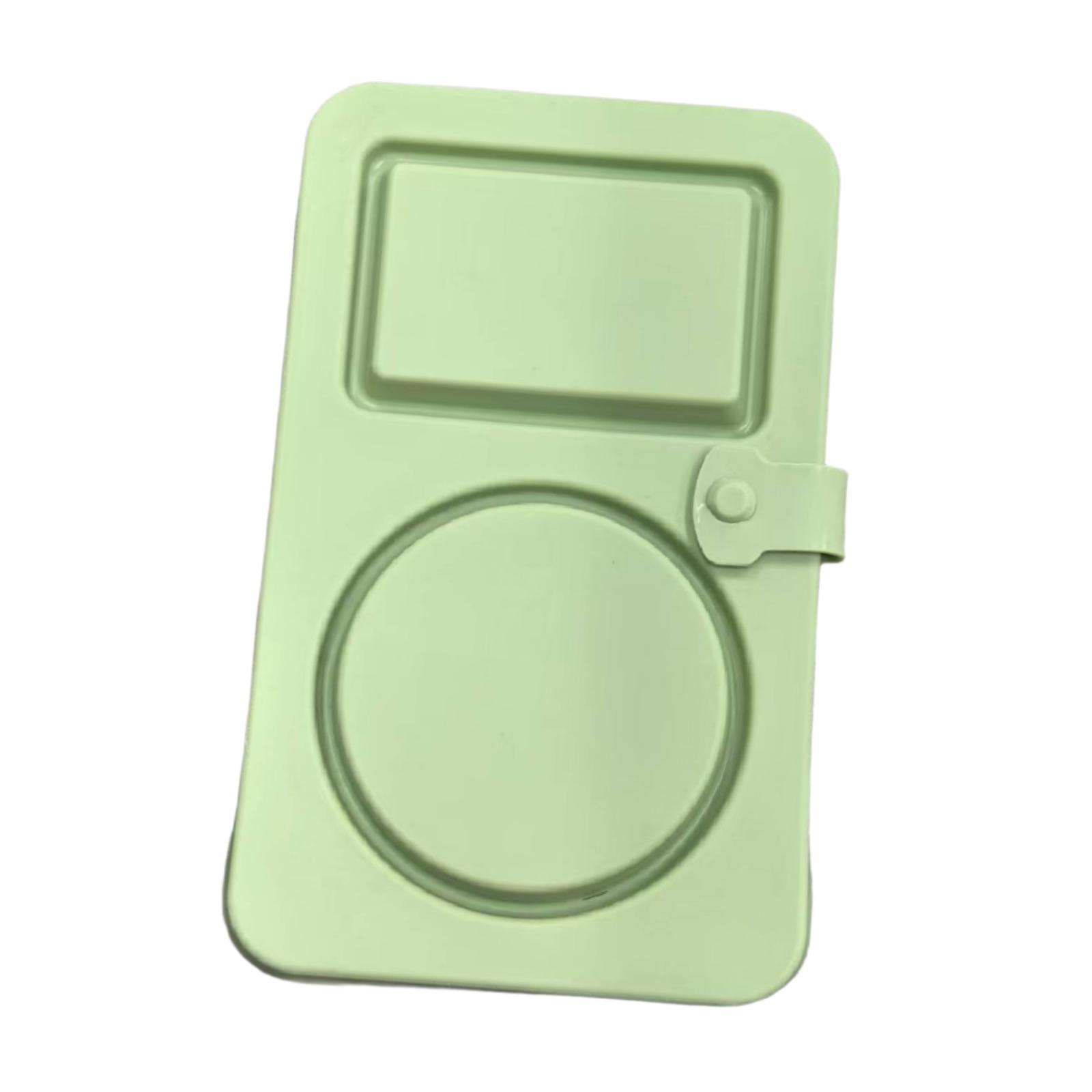 Bothyi - Recipiente De Silicona Para Aperitivos, Con 2 Compartimentos, Para Salsa, Ensalada, Picnic En Casa, Color Verde