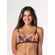 thumbnail image 1 of Top de Bikini Daikiri Mujer Triángulo Cruzado Flores Negro Flúor Protección UV50+, 1 of 3