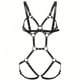thumbnail image 3 of Erotic Body Garter Belt Bodysuit, Hollow Out Open Bust Strappy Cage Bodysuit, Women's Sexy Lingerie & Underwear Accessories, 3 of 3