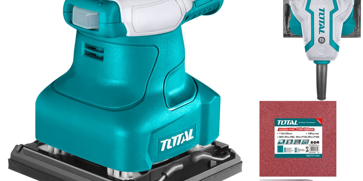 Total Tools - Lijadora Orbital Cuad.240W+5 Lijas Total Tf2231106