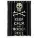thumbnail image 1 of Cortina de ducha Rock N Roll con ganchos (122 x 183 cm), 1 of 3