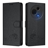 Funda Tipo Cartera Foxdock Para Tcl 60 Nxtpaper Con Soporte, Ranuras, Rfid, Diseño De Gato