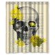 thumbnail image 1 of Cortina de ducha con diseño de calavera y ganchos (60 x 72 pulgadas), 1 of 3
