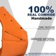 thumbnail image 3 of Protectores de puntera VKEDA de cuero de vaca en gamuza color naranja, 3 of 4