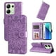 thumbnail image 1 of Funda tipo cartera FOXDOCK para Xiaomi Redmi Note 13 4G , diseño girasol en relieve, cuero PU, cierre magnético, soporte y tarjetero, 1 of 5