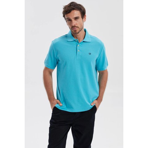 Fashionspark - Polera Hombre Piqué Básica Lisa Calipso - Lv