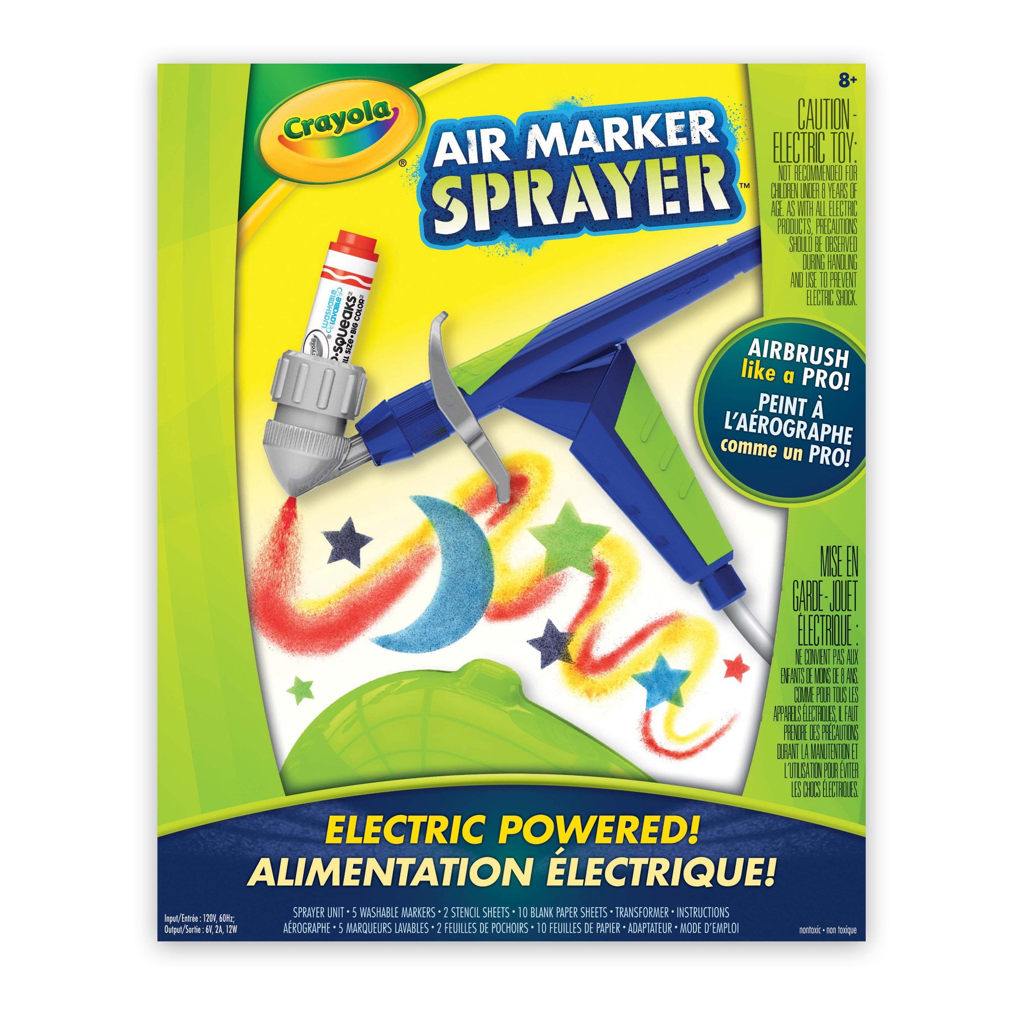 Pulverizador Air Marker Crayola, Apto Para Niños, Lavable A Motor