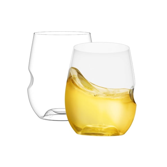 Juego de 2 copas de vino Govino irrompibles sin tallo de 350 ml