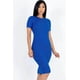 thumbnail image 5 of Vestido Midi Ajustado De Canalé Azul, 5 of 5