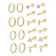 thumbnail image 1 of Juego De 10 Pares De Pendientes Para Múltiples Perforaciones Para Regalos De Aniversario Y Compromiso, Dorados., 1 of 5