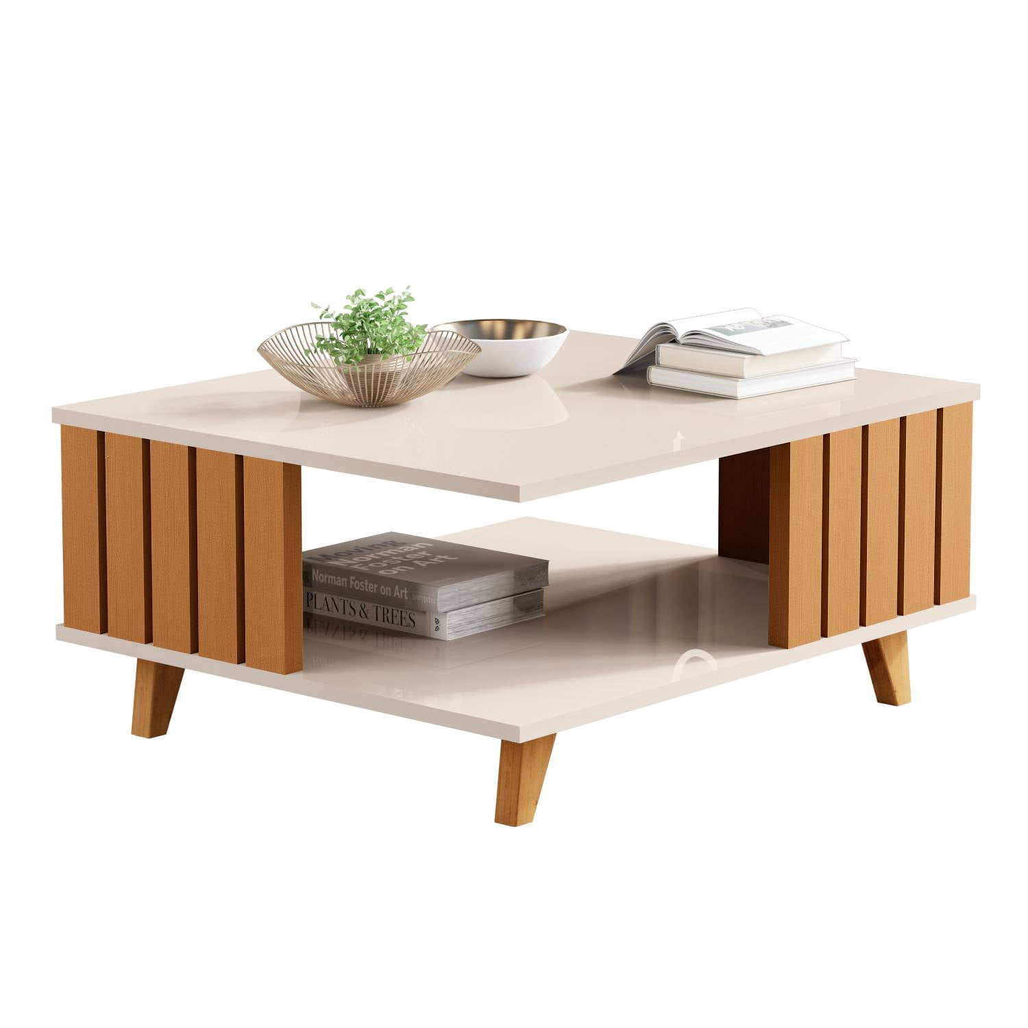 Be Design - Mesa De Centro Açaí Perla / Caramelo