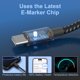 thumbnail image 3 of Cable USB-C Plnhixt, paquete de 5, 1,8 m, 60 W, trenzado de nailon, 3 of 7