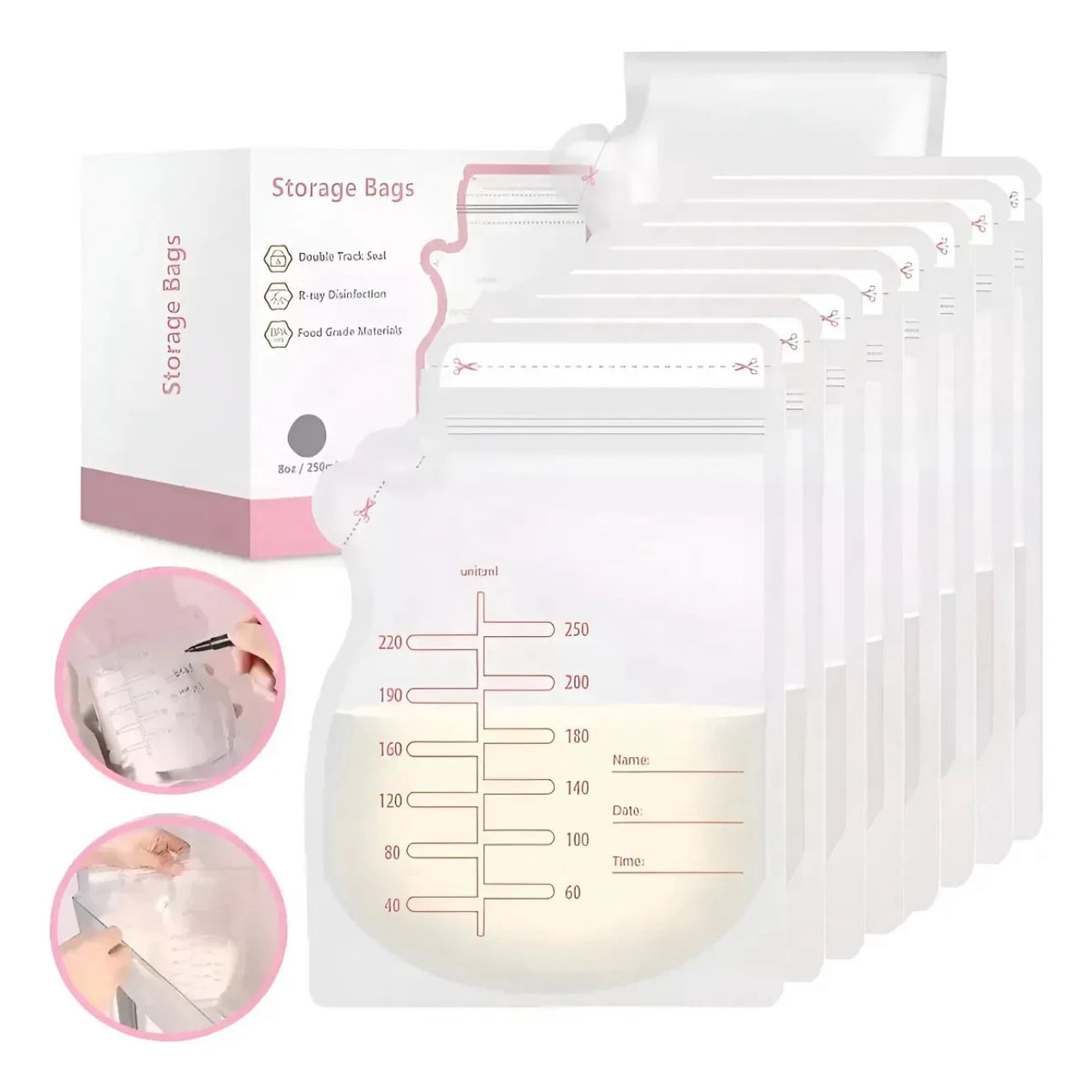 Niu - Bolsas Para Almacenamiento De Leche Materna 250ml -30pzs