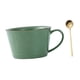 thumbnail image 1 of Taza De Café Con Tazas De Desayuno Con Cuchara Para Bebidas Frías O Calientes Cappuccino 400 Ml De Verde, 1 of 5