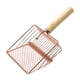 thumbnail image 1 of Recogedor De Arena Para Gatos, Pala Profunda, Recogedor De Residuos Para Lagartos, Conejitos, Cachorros, Bola De Acero De Oro Rosa, 1 of 3