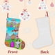 thumbnail image 3 of Pet Simulator Tema: Calcetines de Navidad, fino lino blanco para colgar en escaleras y chimenea, decoración navideña para el hogar, regalo de Navidad. 45cm × 32cm, 3 of 5