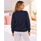 thumbnail image 4 of Poleron de Pijama Franela Mujer Flor de Loto gris oscuro L, 4 of 6