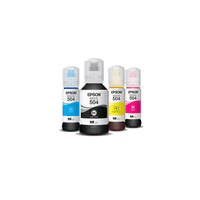 Pack Tintas Epson T504 Amarillo Cian Magenta Negra Originales