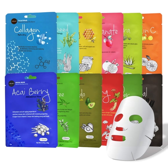 Set de mascarillas faciales Celavi Essence Korean Skincare
