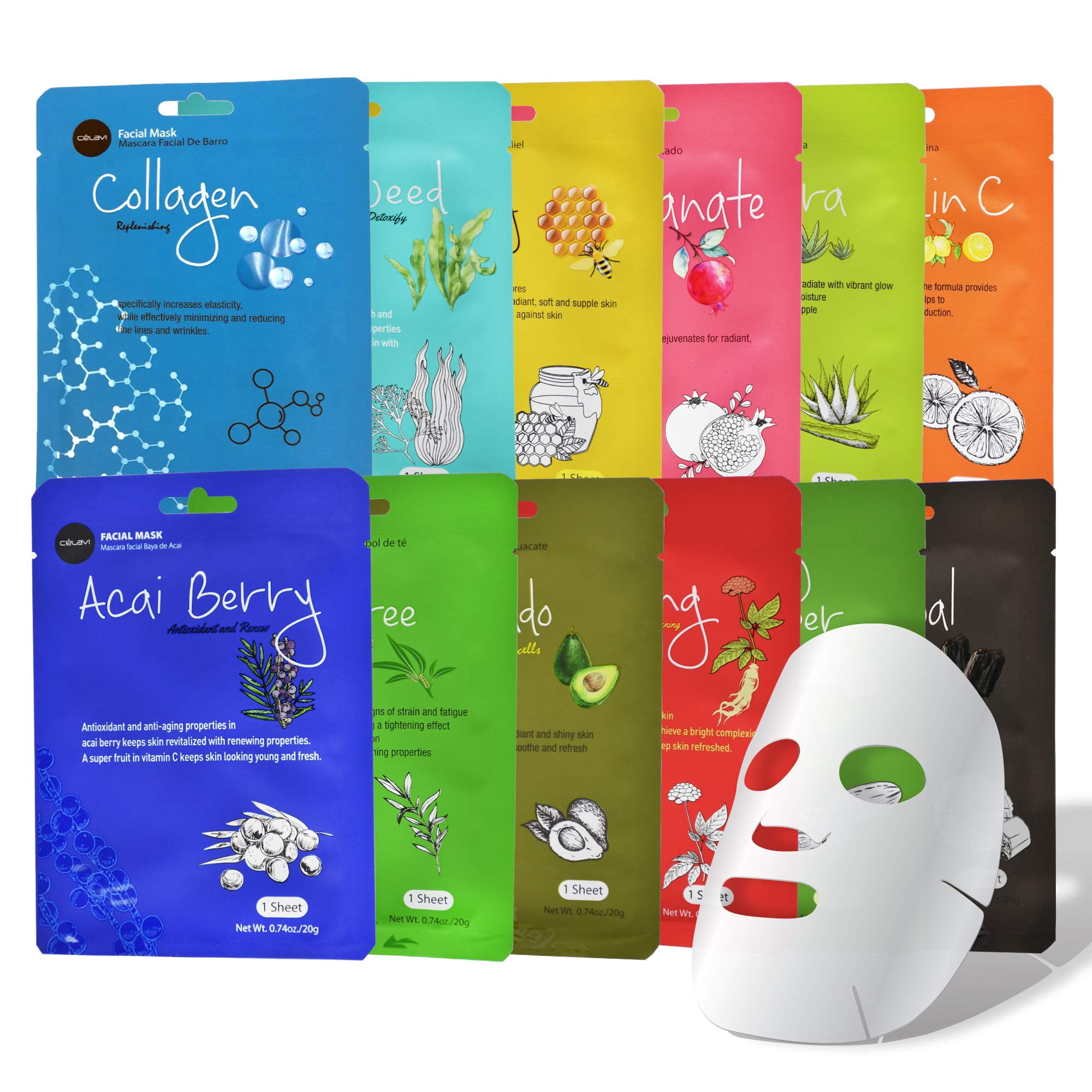 Celavi Cosmetics - Set De Mascarillas Faciales Celavi Essence Korean Skincare