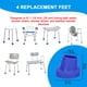 thumbnail image 2 of 4 patas de repuesto para silla de ducha y asiento de baño supregear, 2 of 7