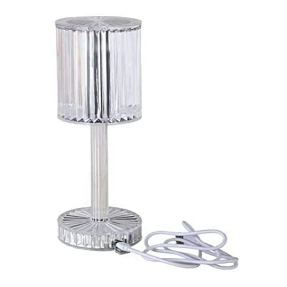 Lampara Velador Cristal Led Control Colores Usb