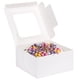 thumbnail image 1 of Cajas para tartas Moretoes, 24 unidades, 25 x 25 x 13 cm, color blanco con ventana de cartón, 1 of 7
