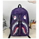 thumbnail image 1 of Creative shark print school bag student boys girls funny satchel waterproof daypack unisex schoolbag with shark light backpacks, 1 of 3