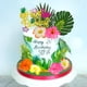 thumbnail image 4 of Decoración para tartas con forma de flor hawaiana, 13 unidades, para fiestas, 4 of 7